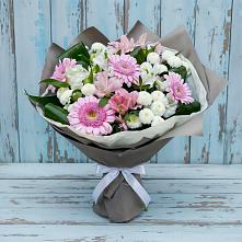 Букет цветов из:  Герберы, Альстромерии и Хризантемы #REPLACE_PRED# Старотимашкино
