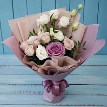 Букет цветов из:  Розы и Лизиантусы #REPLACE_PRED# Старотимашкино