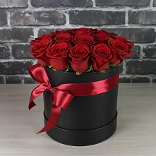 Цветочная композиция из Розы в шляпной коробке #REPLACE_PRED# Старотимашкино